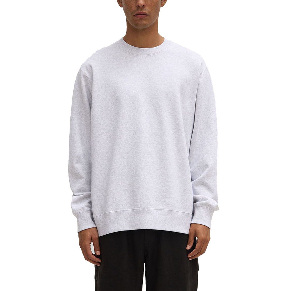 Assembly Label Mens Weekender Crew Neck Fleece Heather Grey Marle